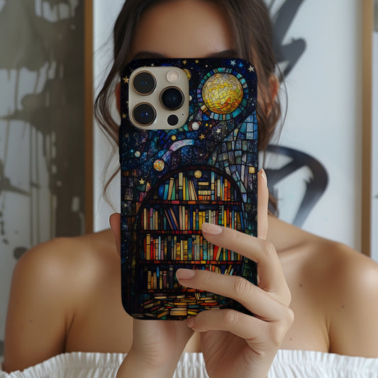 Starlit Stacks Phone Case – Dreamy Bookish Magic with Everyday Protection