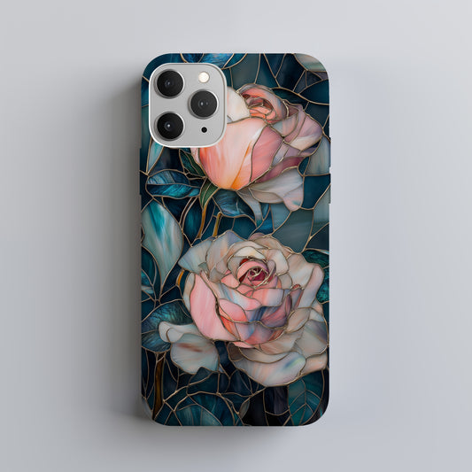 Roselight Mosaics Phone Case – Blooming Beauty in Stained Glass with Everyday Protection