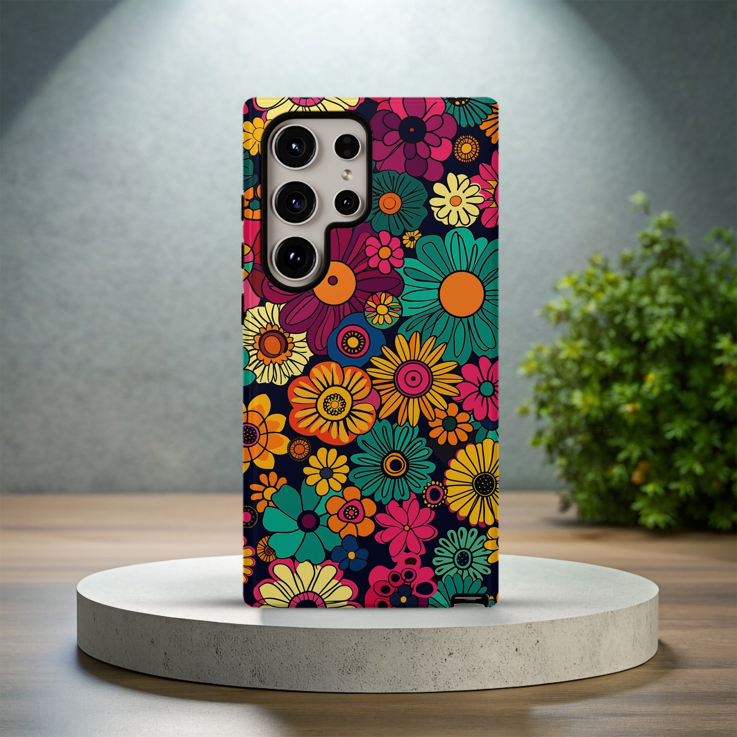 Groovy Bloom Phone Case – Retro Florals with Everyday Protection
