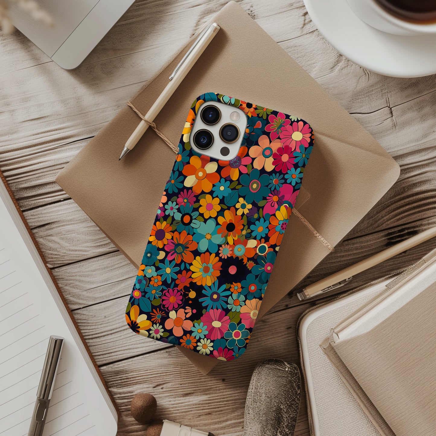 Flowerchild Phone Case – Free-Spirited Florals with Everyday Protection