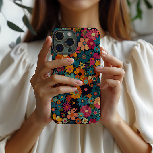 Flowerchild Phone Case – Free-Spirited Florals with Everyday Protection