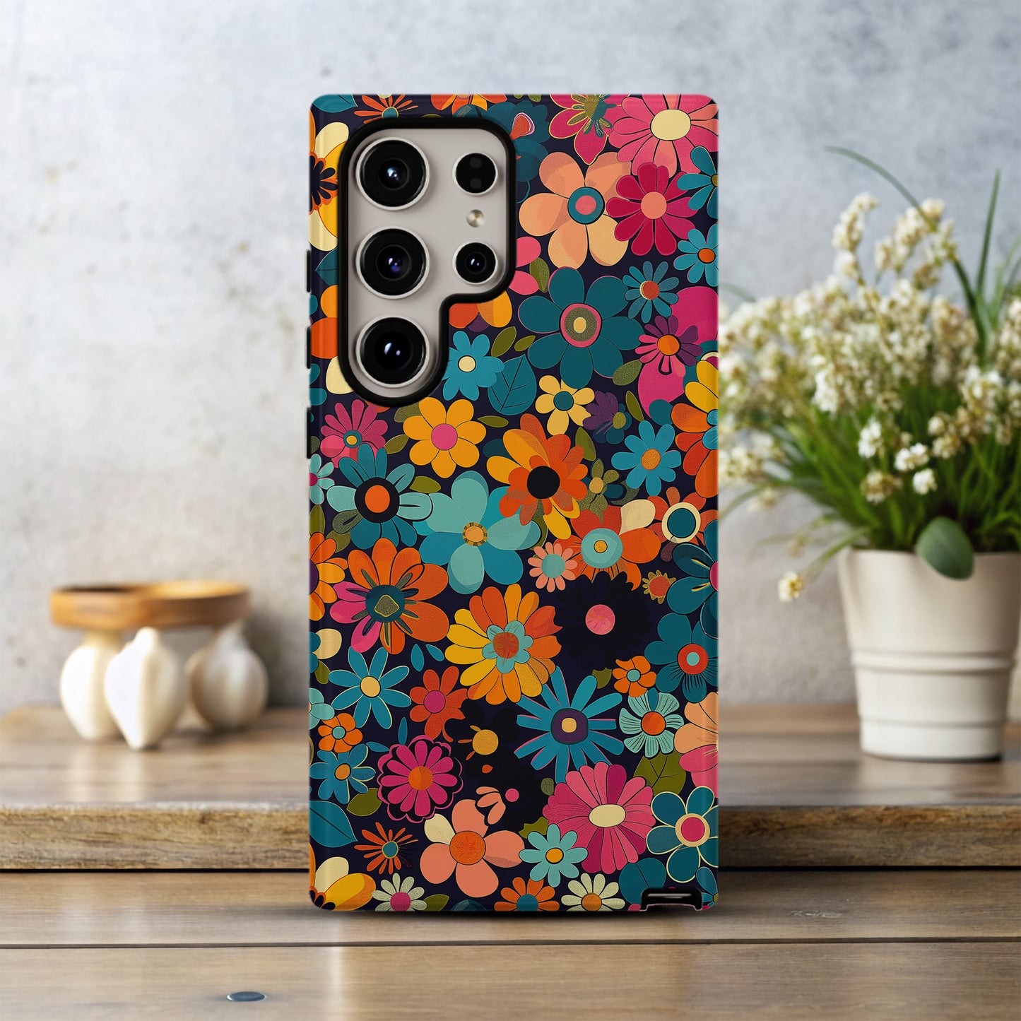 Flowerchild Phone Case – Free-Spirited Florals with Everyday Protection
