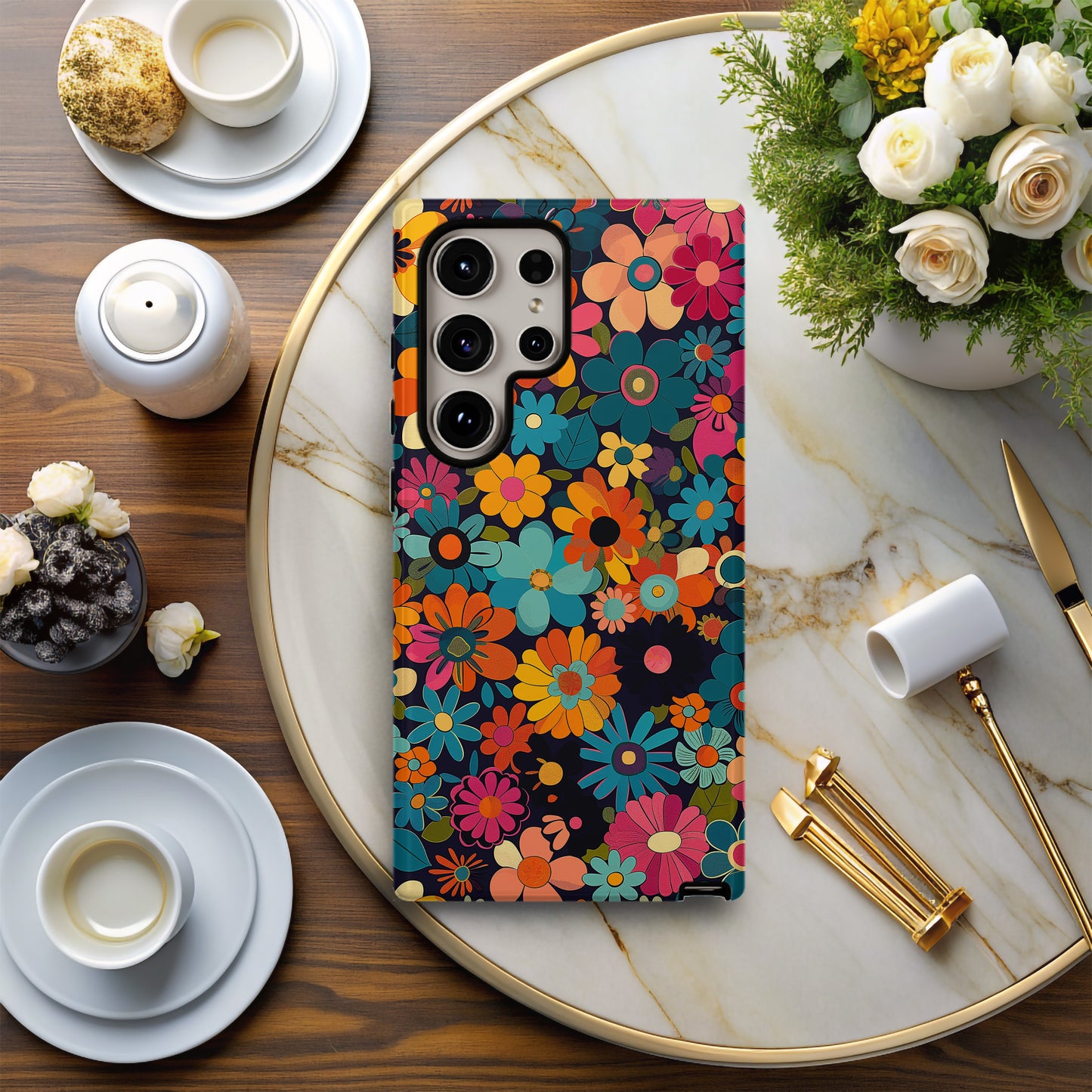 Flowerchild Phone Case – Free-Spirited Florals with Everyday Protection