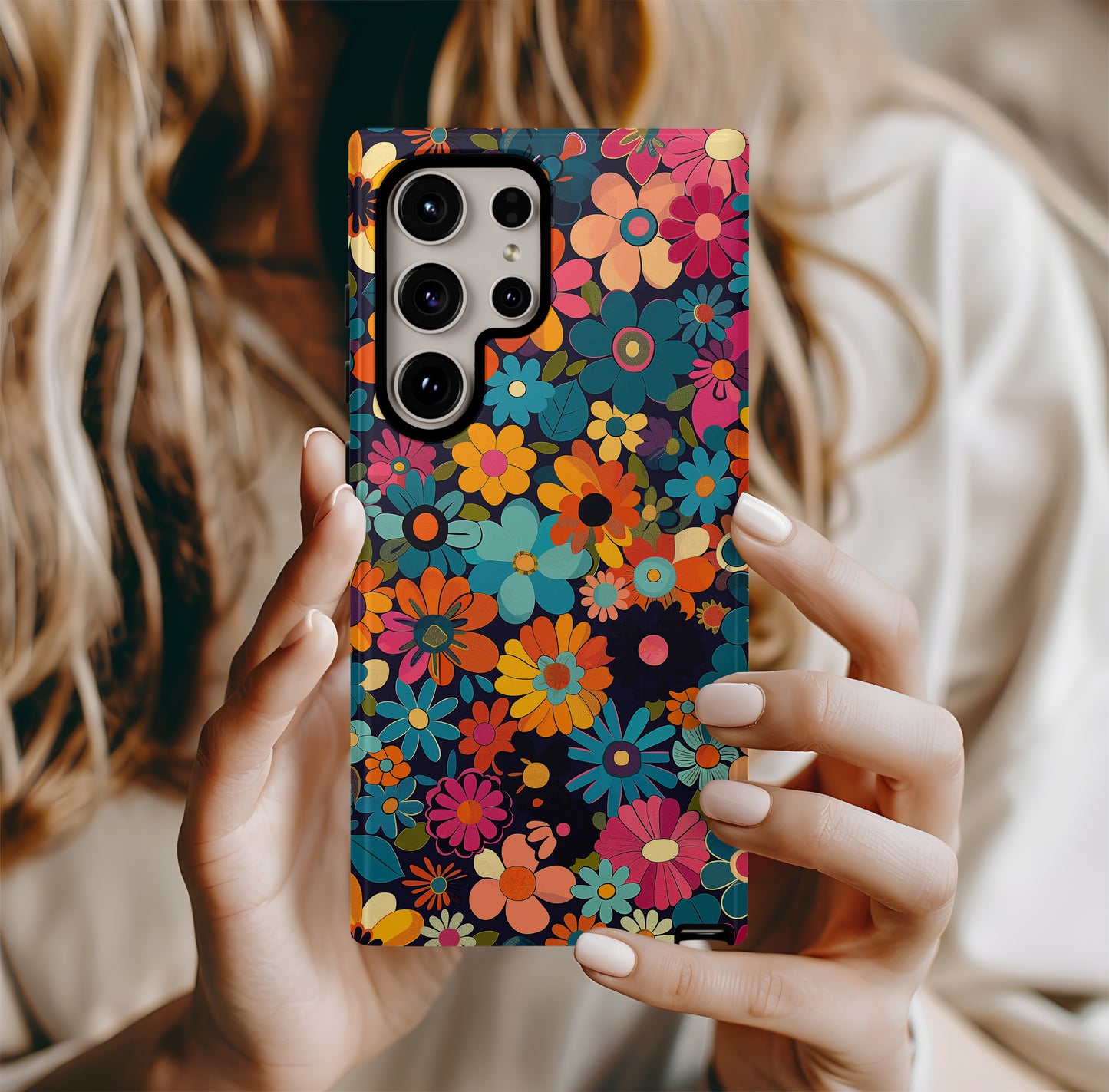 Flowerchild Phone Case – Free-Spirited Florals with Everyday Protection