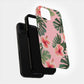 Hibiscus & Leaf Phone Case – Tropical Elegance with Everyday Protection