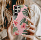 Hibiscus & Leaf Phone Case – Tropical Elegance with Everyday Protection