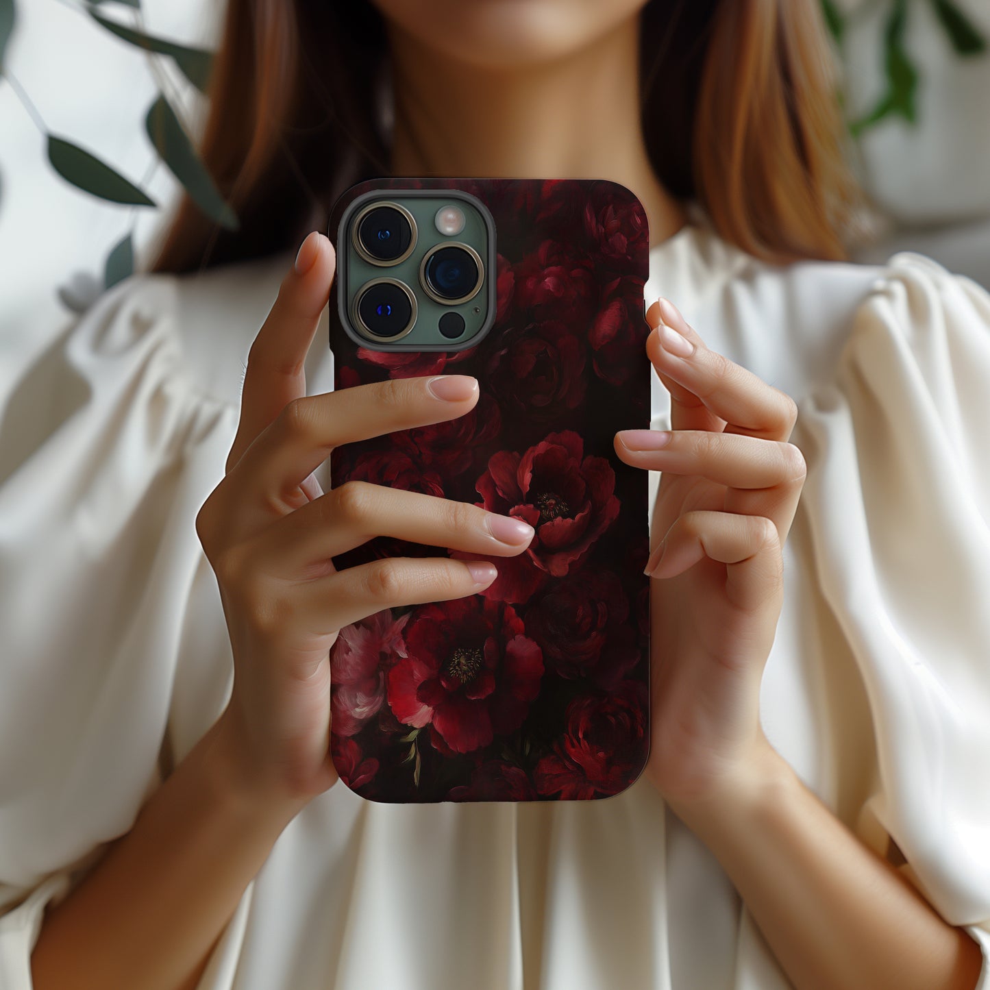 Velvet Bloom Fantasy Phone Case – Lush Florals with Dreamlike Elegance & Everyday Protection
