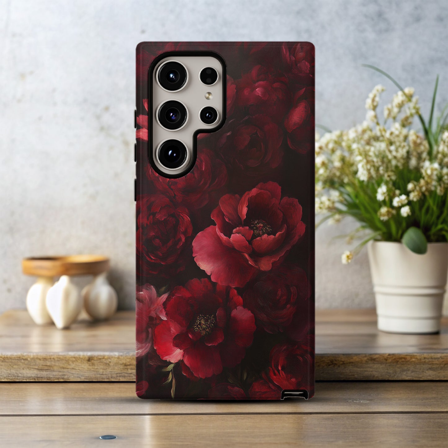 Velvet Bloom Fantasy Phone Case – Lush Florals with Dreamlike Elegance & Everyday Protection