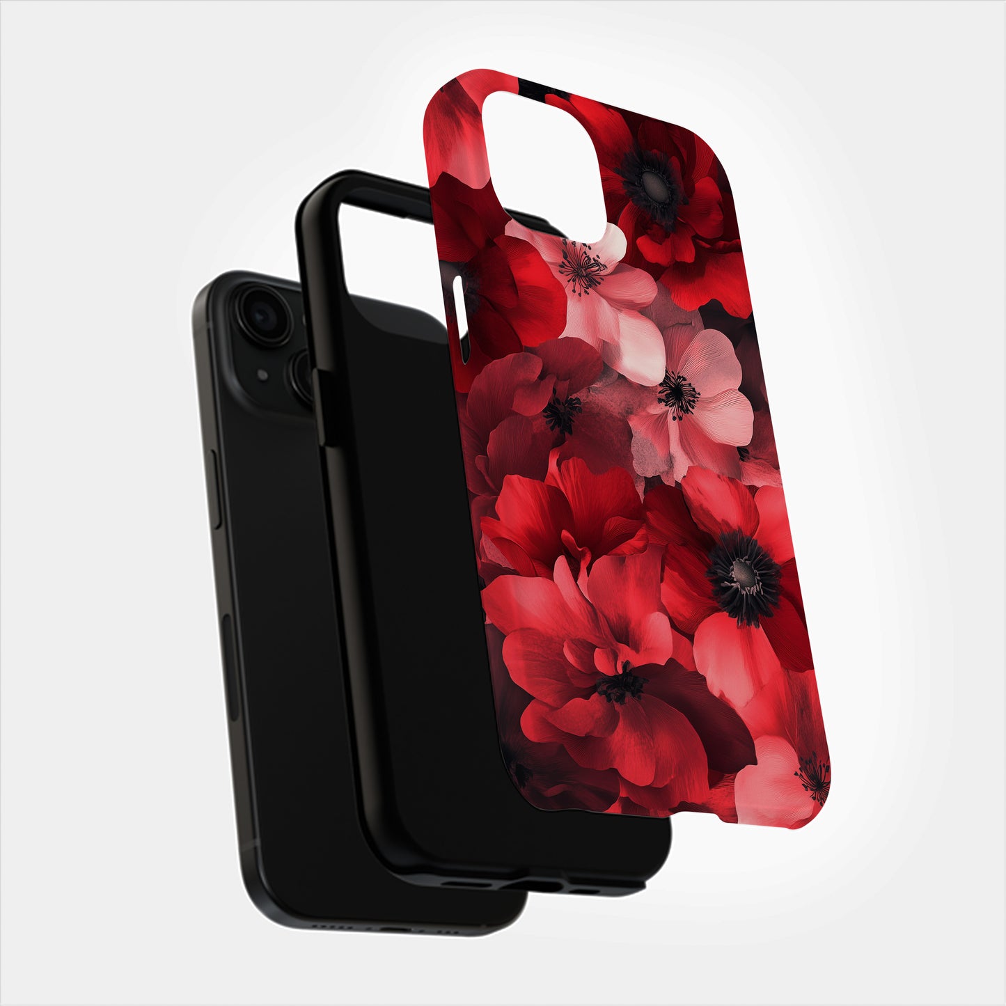 Scarlet Bloom Dream Phone Case – Bold Romance in Bloom with Everyday Protection