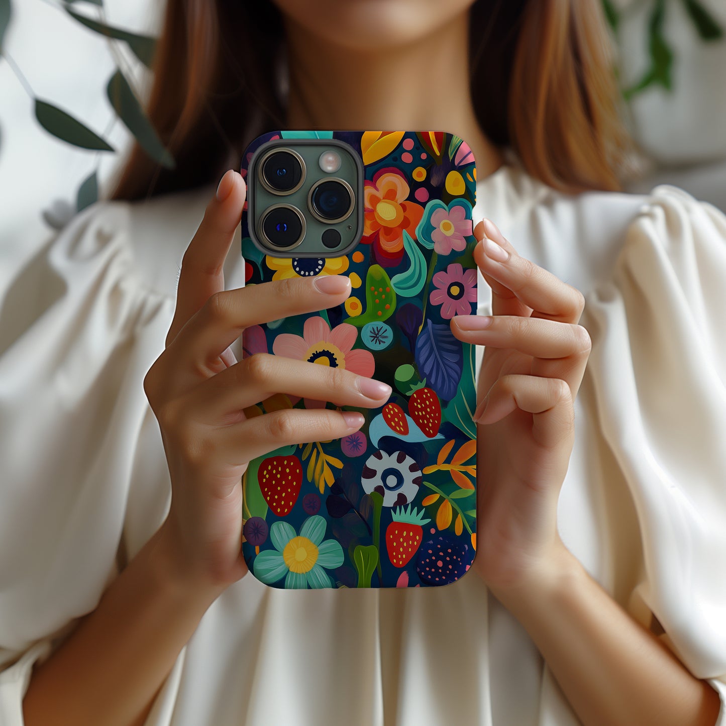 WhimsiBotanica Phone Case – Playful Florals with Everyday Protection