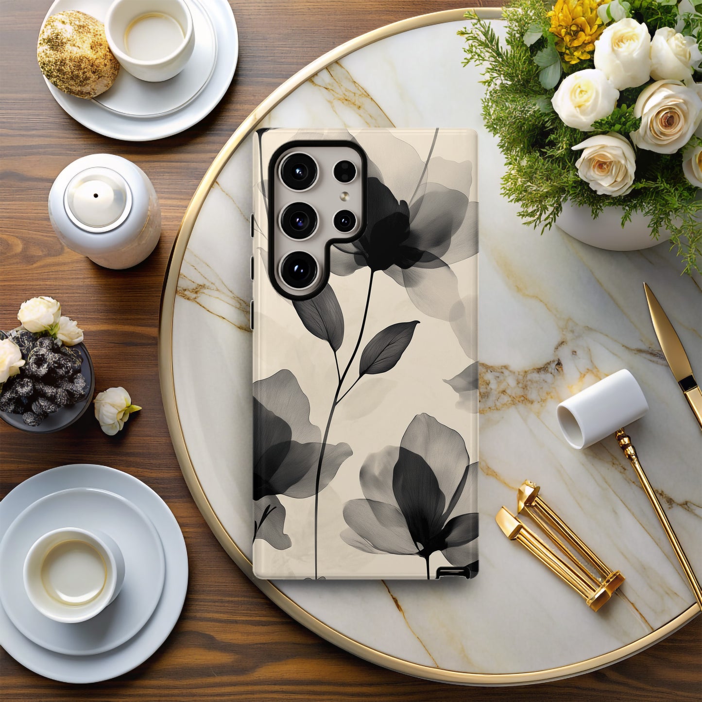 Ivory & Ink Phone Case – Minimalist Contrast with Everyday Protection