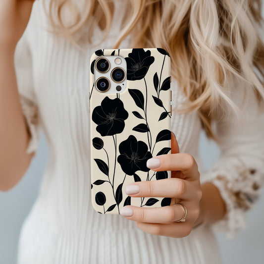 Minimal Bloom Phone Case – Clean Floral Aesthetic with Everyday Protection