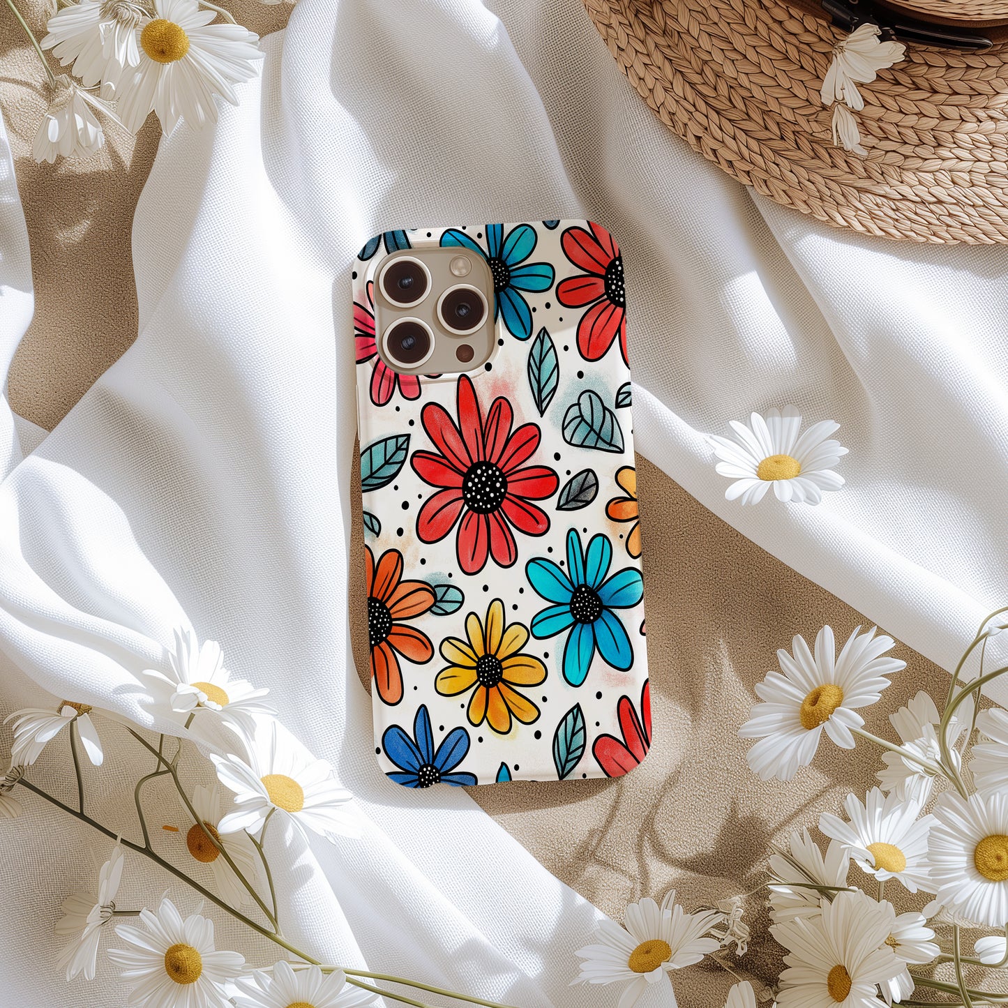 ColorPetal Phone Case – Bold Blooms & Everyday Protection in Full Color