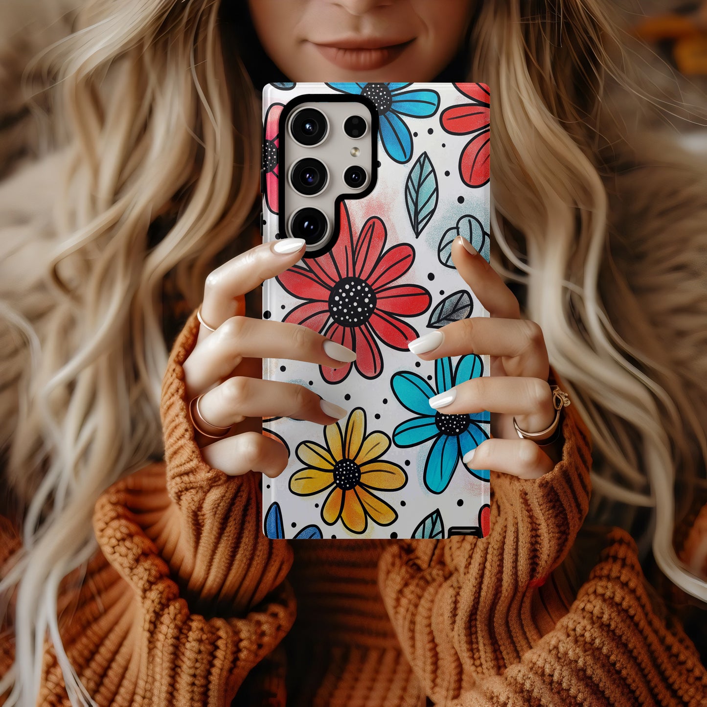ColorPetal Phone Case – Bold Blooms & Everyday Protection in Full Color