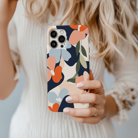 Abstract Blossom Phone Case – Artistic Florals with Everyday Protection