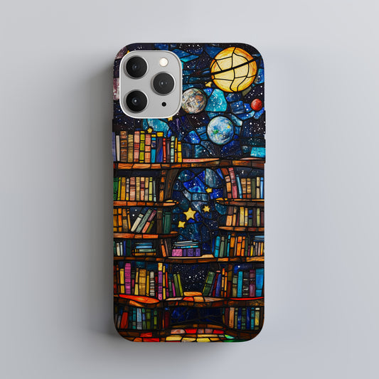 The Stellar Shelf Phone Case – Celestial Library Magic with Everyday Protection