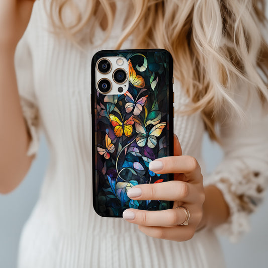Butterfly Gleam Phone Case – Shimmering Wings & Everyday Protection