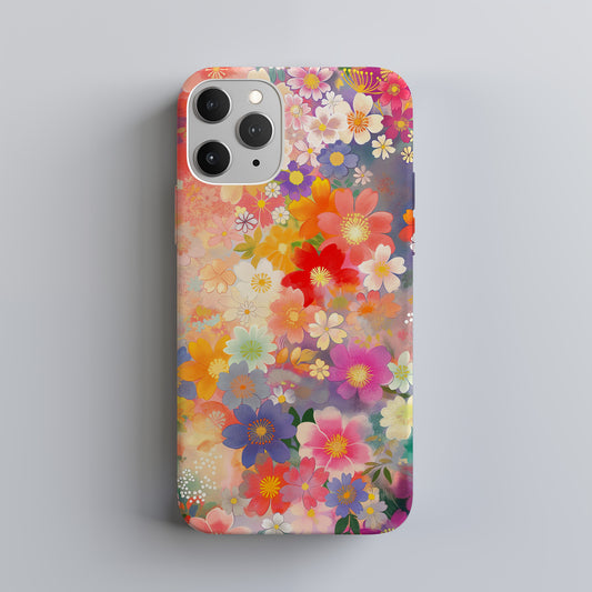 Rainbow Petals Phone Case – Colorful Blossoms & Everyday Protection in Full Bloom