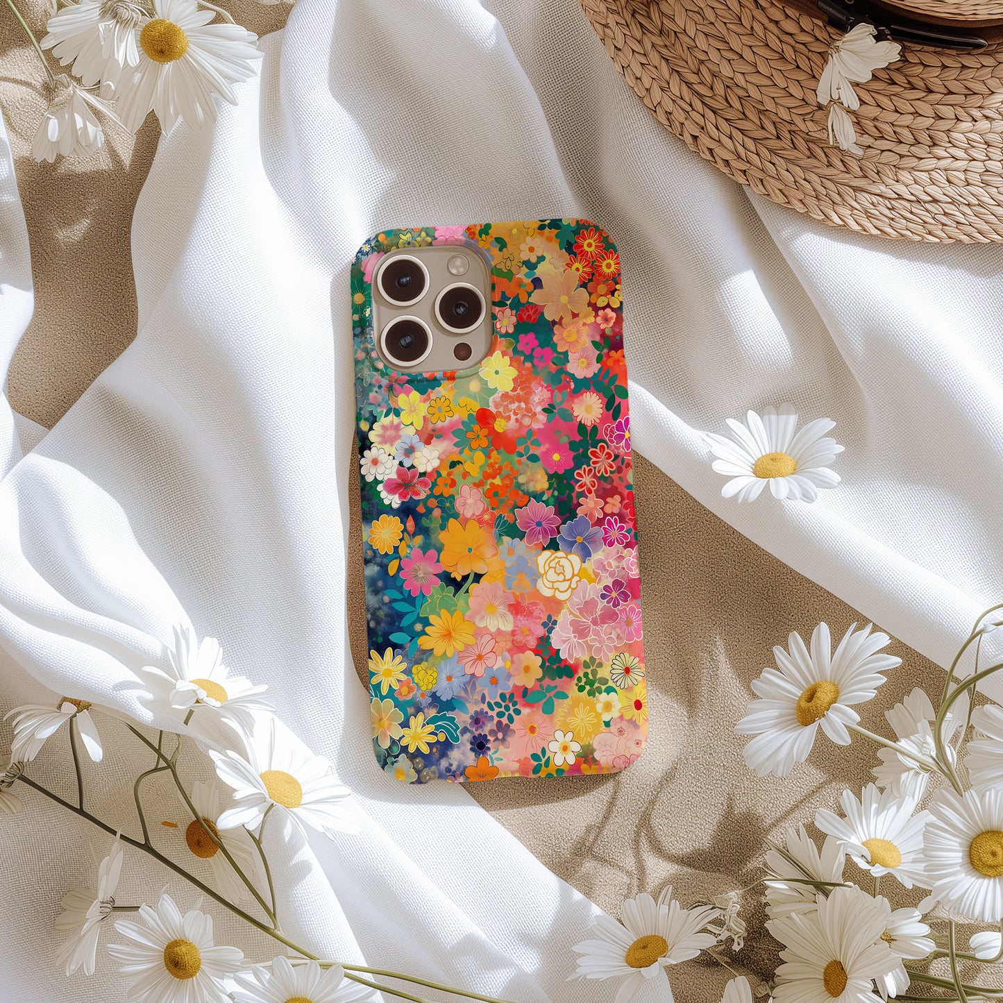 Colorburst Blossom Phone Case – Explosive Floral Energy with Everyday Protection