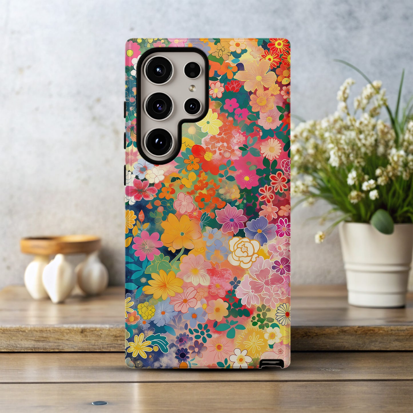 Colorburst Blossom Phone Case – Explosive Floral Energy with Everyday Protection
