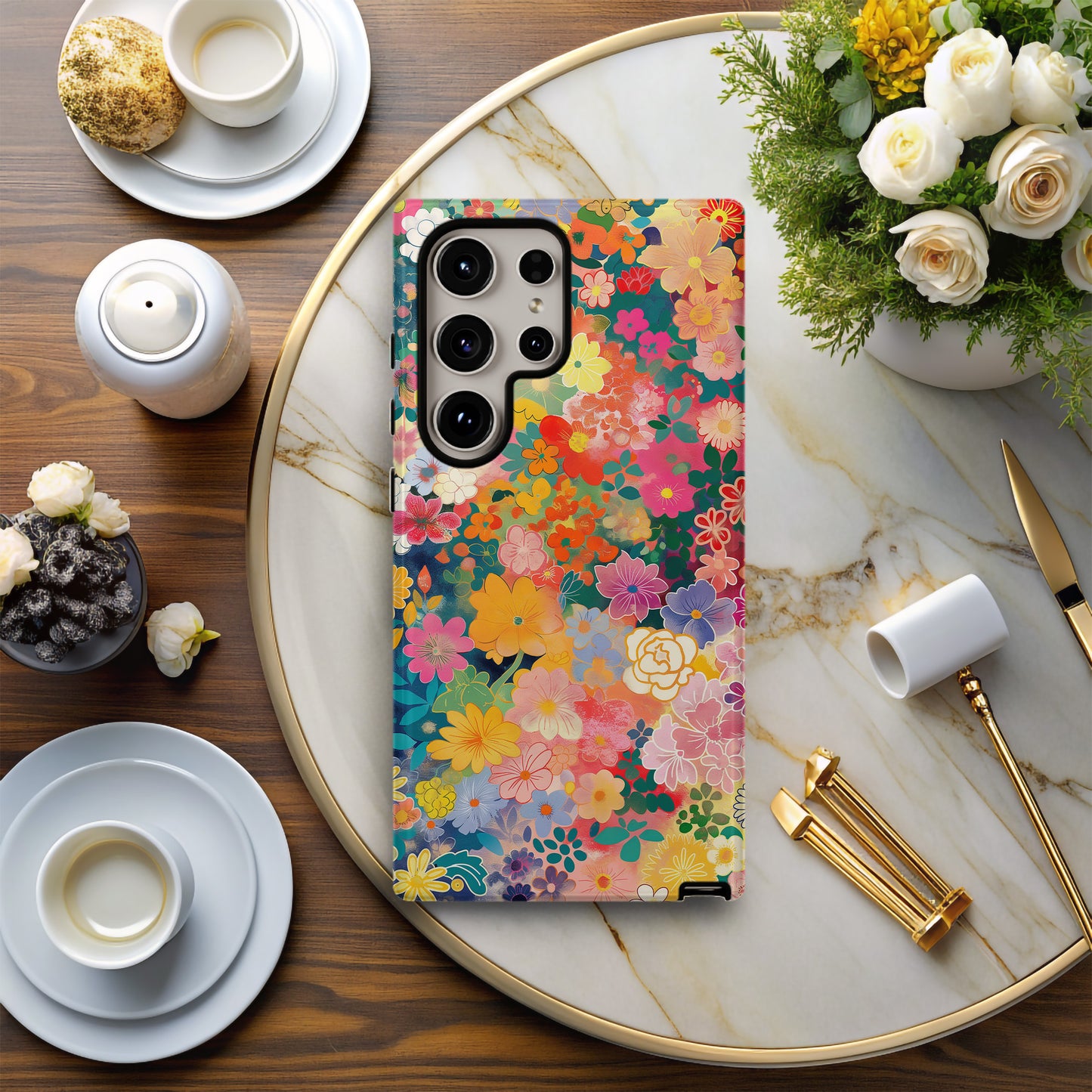 Colorburst Blossom Phone Case – Explosive Floral Energy with Everyday Protection