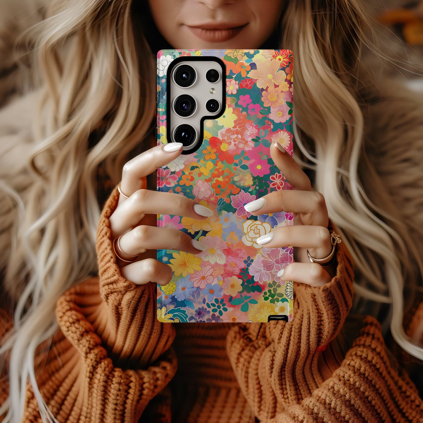 Colorburst Blossom Phone Case – Explosive Floral Energy with Everyday Protection