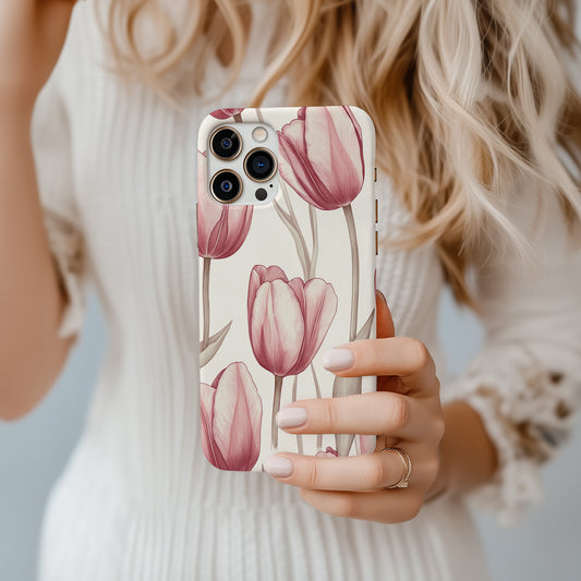 Tulip Whispers Phone Case – Soft Spring Blooms & Everyday Protection