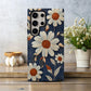 Daisy Denim Stitch Phone Case – Vintage Charm & Everyday Protection with Floral Flair
