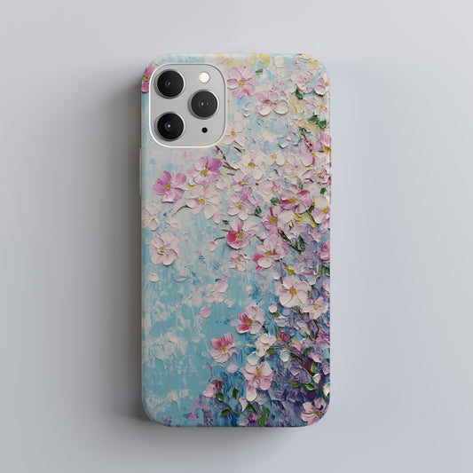Wildflower Impasto Phone Case – Textured Paint Blooms & Everyday Protection