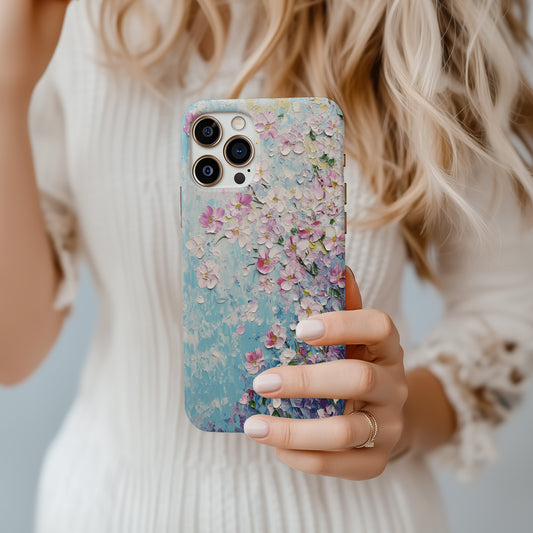 Wildflower Impasto Phone Case – Textured Paint Blooms & Everyday Protection