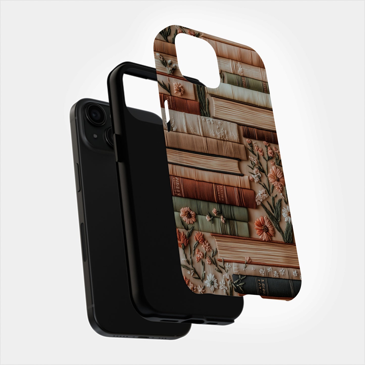 Bloom & Bookcase Phone Case – Literary Florals & Everyday Protection with Storybook Charm
