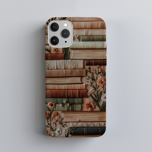 Bloom & Bookcase Phone Case – Literary Florals & Everyday Protection with Storybook Charm