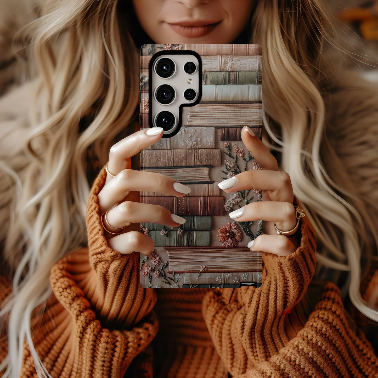 Bloom & Bookcase Phone Case – Literary Florals & Everyday Protection with Storybook Charm