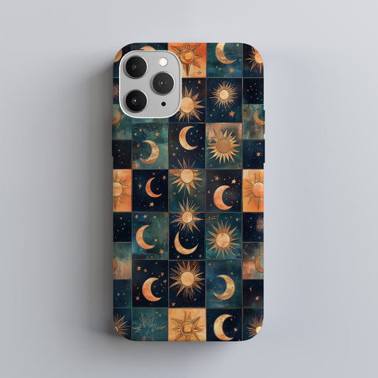 Cosmic Plaid Phone Case – Classic Pattern Meets Galactic Glow with Everyday Protection