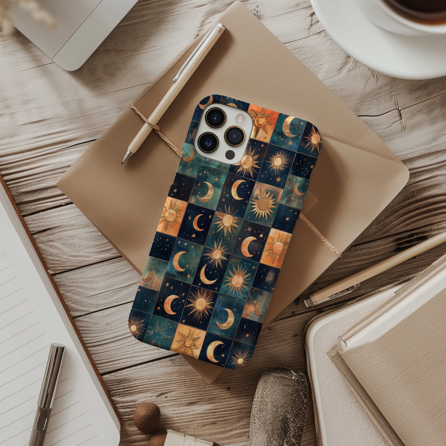 Cosmic Plaid Phone Case – Classic Pattern Meets Galactic Glow with Everyday Protection