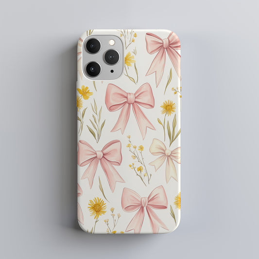 BlushBow Phone Case – Soft Pink Bows & Everyday Protection with Delicate Style
