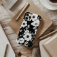 Noir Bloom Phone Case – Monochrome Florals with Bold Elegance & Everyday Protection