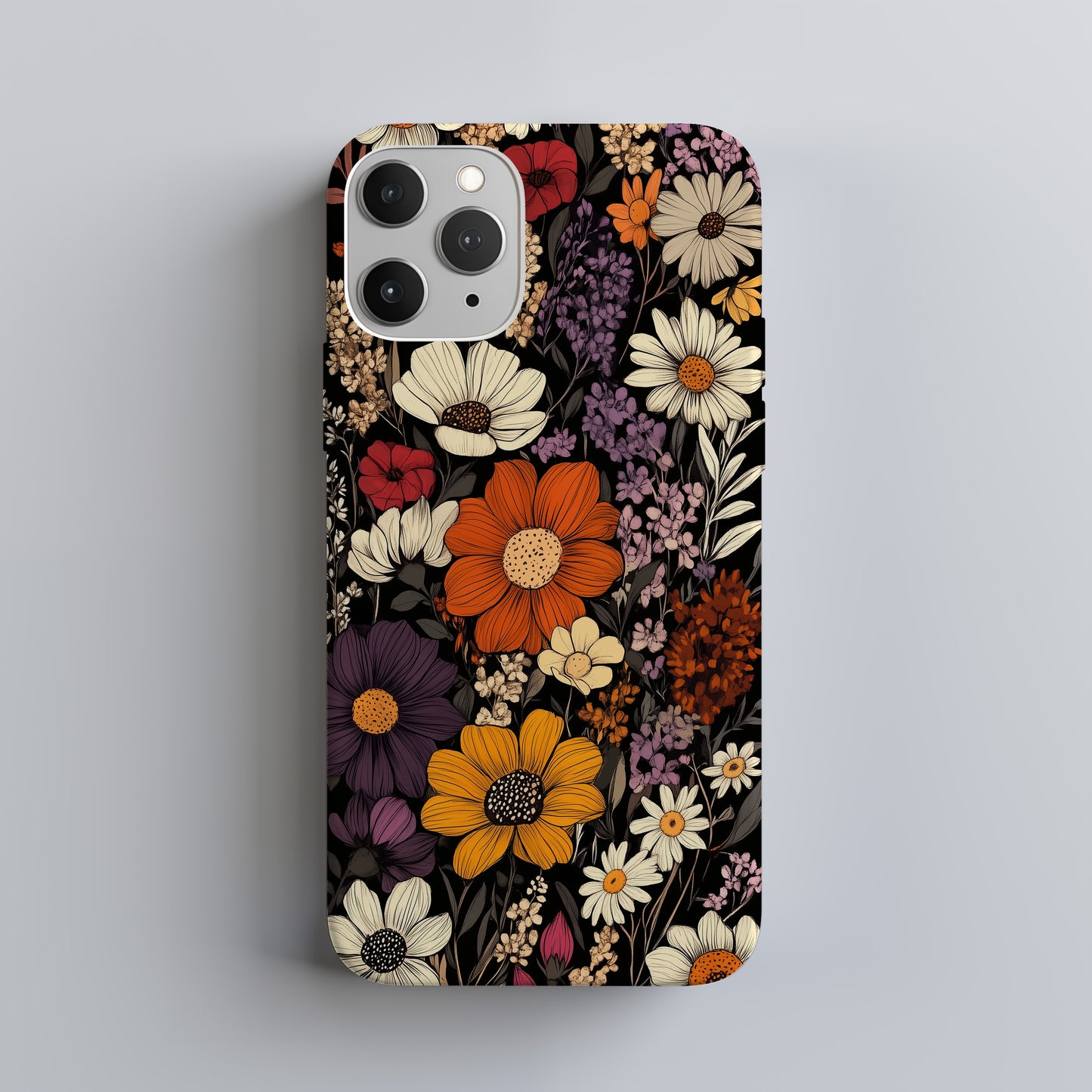 Midnight Garden Glory Phone Case – Bold Botanicals with Vintage Elegance & Everyday Protection