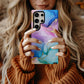 Aurora Marble Luxe Phone Case – Ethereal Hues & Everyday Protection with Golden Elegance