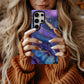 Galaxy Gilded Marble Phone Case – Cosmic Swirls & Everyday Protection with Gold Accents