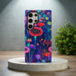 Neon Fungi Garden Phone Case – Electric Botanicals with Everyday Protection