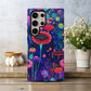 Neon Fungi Garden Phone Case – Electric Botanicals with Everyday Protection