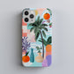 Tropical Collage Vibes Phone Case – Retro Summer Aesthetic with Everyday Protection
