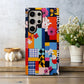 FloraPop Patchwork Phone Case – Bold Geometric Florals with Everyday Protection