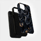 Midnight Rose Luxe Phone Case – Charcoal Blooms & Golden Elegance with Everyday Protection