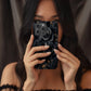 Midnight Rose Luxe Phone Case – Charcoal Blooms & Golden Elegance with Everyday Protection