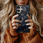 Midnight Rose Luxe Phone Case – Charcoal Blooms & Golden Elegance with Everyday Protection