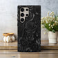 Shadow Rose Noir Phone Case – Matte Black Elegance with Everyday Protection