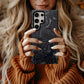 Shadow Rose Noir Phone Case – Matte Black Elegance with Everyday Protection