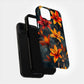 Inferno Lily Phone Case – Fiery Brush-Painted Florals with Bold Protection